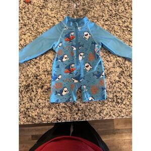 Baby Boy Besser Bay Swim Bodysuit Size 0-6 Months